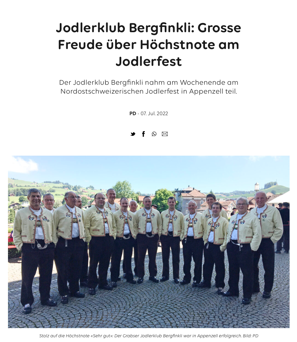 Bericht W&O Jodelfest Appenzell